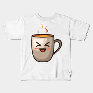 cute smile coffe Kids T-Shirt